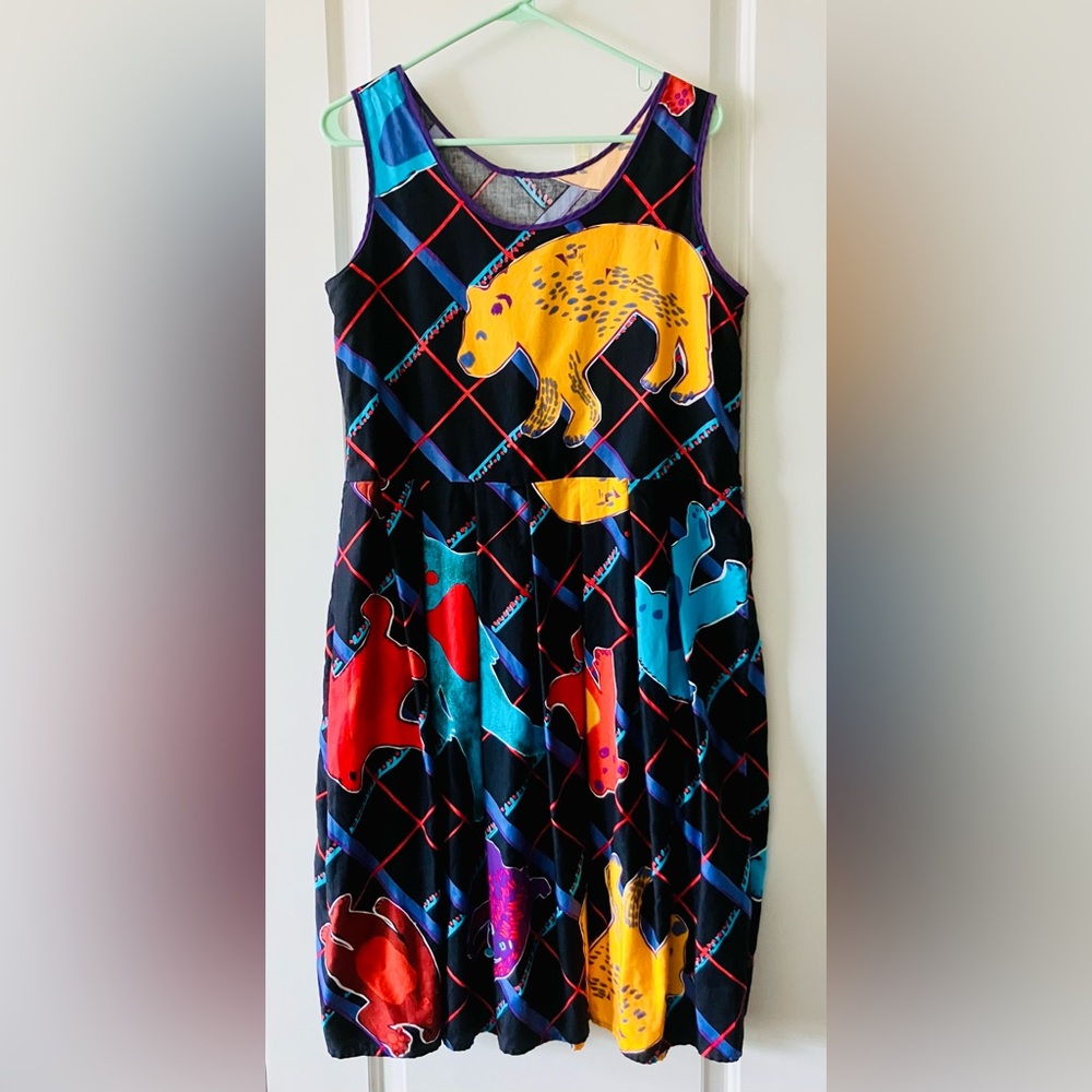 One of a kind, unique dress with bears!